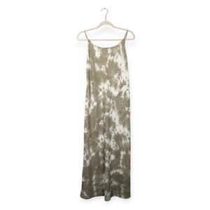 Thakoon Collective Green & White Tie Dye Scoop Back Maxi Dress Size 6